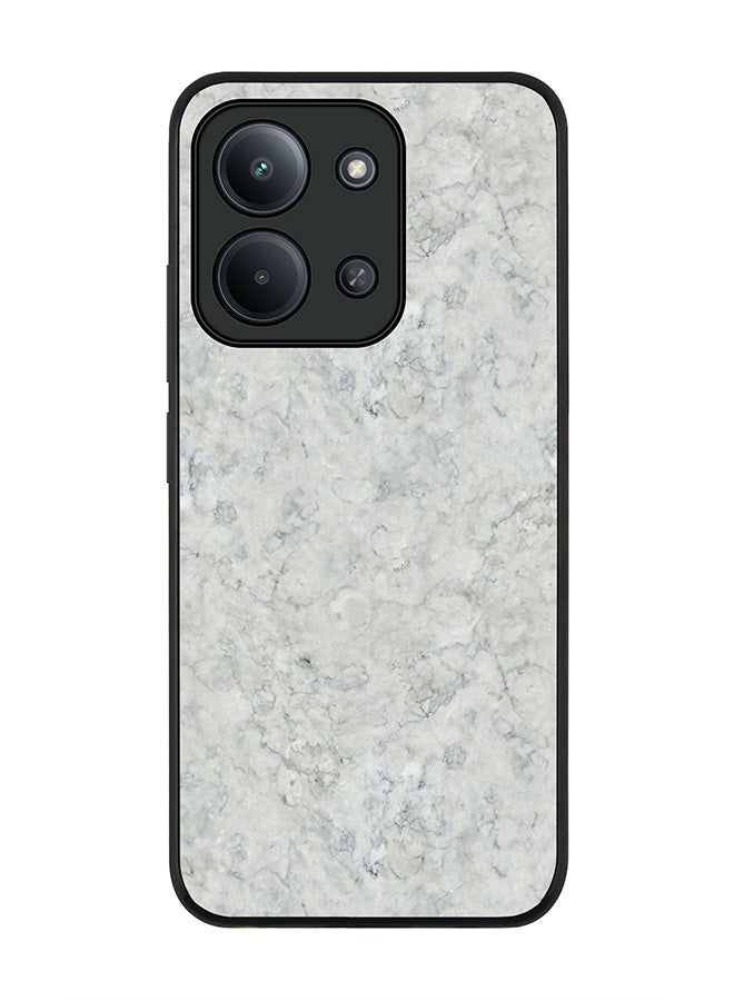 For Xiaomi Redmi 15C 4G Case,Slim fit Camera Protection, Shockproof Thin Phone cover  - Marble Texture White